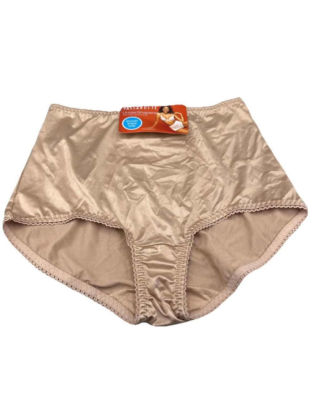 XL 44 Vassarette Undershapers Light Control Panties Second Skin Satin 2008